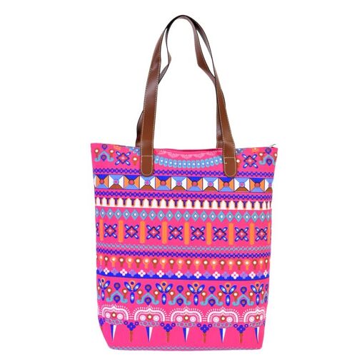 [ sb027-3 ] fuchsia boho chic shopper bag