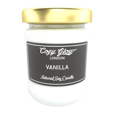 Grande bougie de soja à la vanille