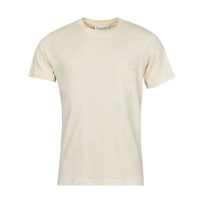 The Organic Tee w. pocket, Bleached Sand