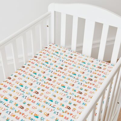Alphabet Fitted Sheet (2-Pack) - Crib