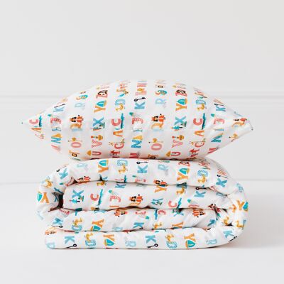 Alphabet Duvet Cover & Pillowcase - Cot