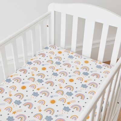 Rainbow Fitted Sheet (2-Pack) - Crib