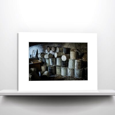 Fässer | Fotografie im Passepartout für 40 x 30 cm Rahmen