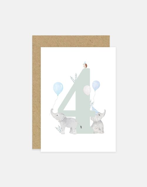 4th Birthday Card