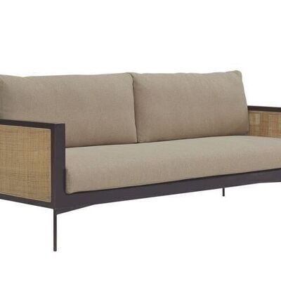 SOFÁ RATTAN 3 PLAZAS
 MADERA DE MANGO
 192X75X70 CM TONKIN