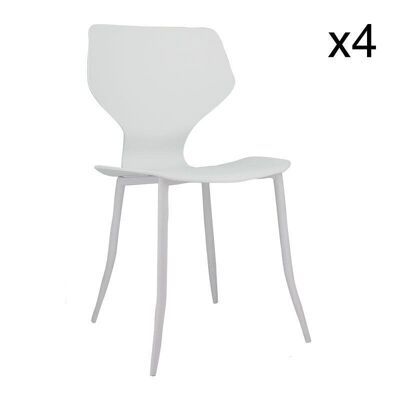 SET OF 4 CHAIRS IN
 WHITE POLYPROPELEN
 47X47X83.5 CM GABBY