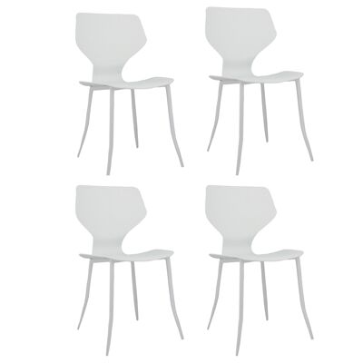 JUEGO DE 4 SILLAS EN
POLIPROPELEN BLANCO
47X47X83.5 CM GABBY
