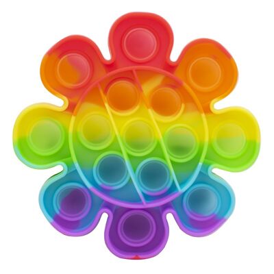 Giocattoli agitati | Pop it | fiore arcobaleno