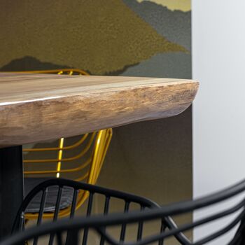 Table en bois d acacia
 pieds en métal noir
 200x100x6cm-calao 4