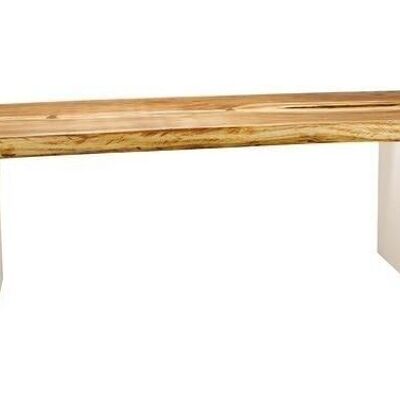 Table en bois d'acacia
  pied alu.blanc
  250cm ep 10cm natura