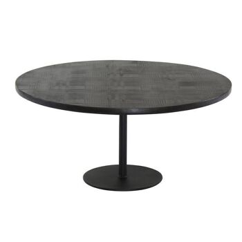 Table basse ronde en
 bois de manguier noir
 ø80 cm ht38.5 ubu 1