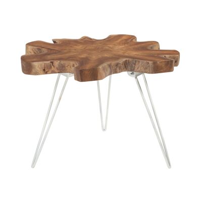 TEAK SIDE TABLE
WHITE ALUMINUM FOOT
70X60XH46CM KUTA