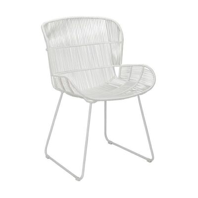 WHITE TABLE ARMCHAIR
 WITHOUT SEAT CUSHION
 74X66.5X82.5CM CON DAO