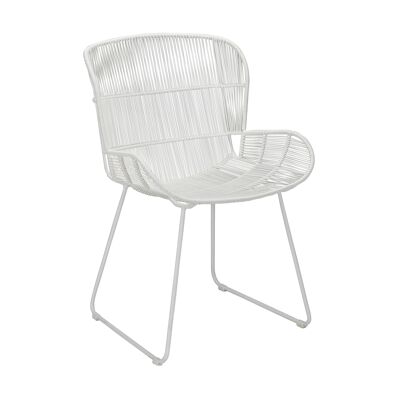 WHITE TABLE ARMCHAIR
WITHOUT SEAT CUSHION
74X66.5X82.5CM CON DAO