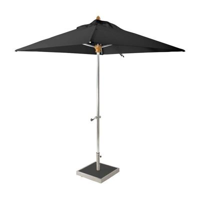 PARASOL BLACK CANVAS ALU
 200X200CM-STAINLESS STEEL BASE AND
 CERAMIC-GALILEO