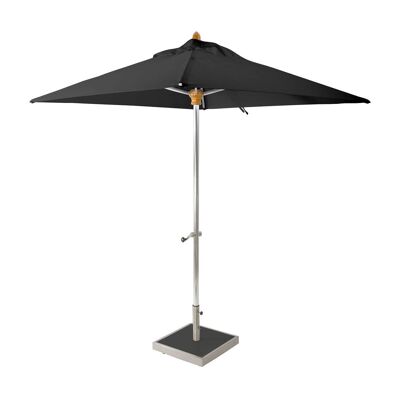 OMBRELLONE TELA NERA ALU
200X200CM-BASE IN ACCIAIO INOX E
CERAMICA-GALILEO
