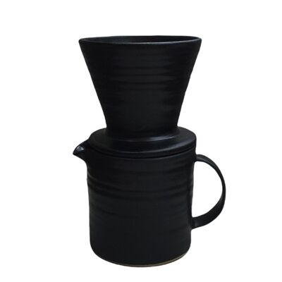 WAVE Kaffeekanne mit Filterhalter / schwarz