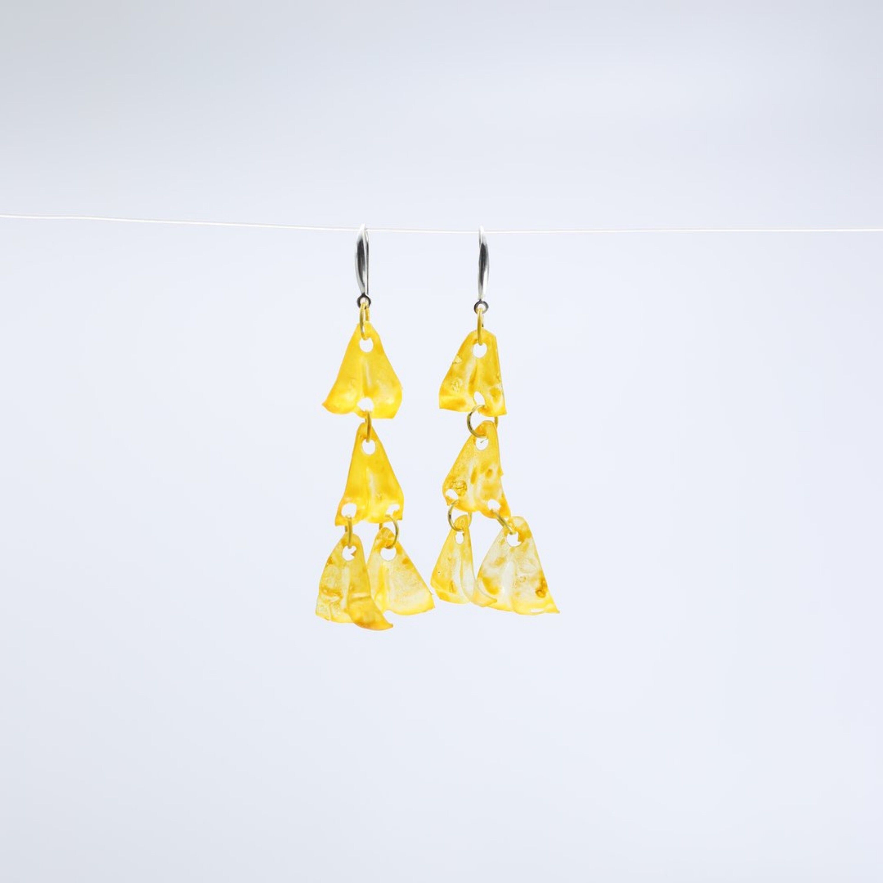 Orecchini Aqua Chandelier style 2 - Dipinti a mano - Giallo