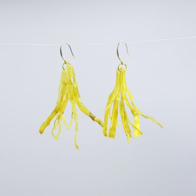 Boucles d'oreilles Aqua Willow Tree - Peintes à la main - Jaune