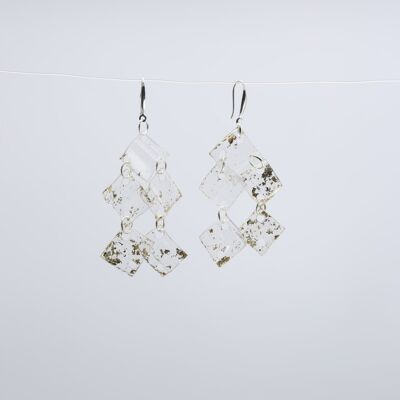 Aretes Aqua Chandelier - Dorados a mano - Oro