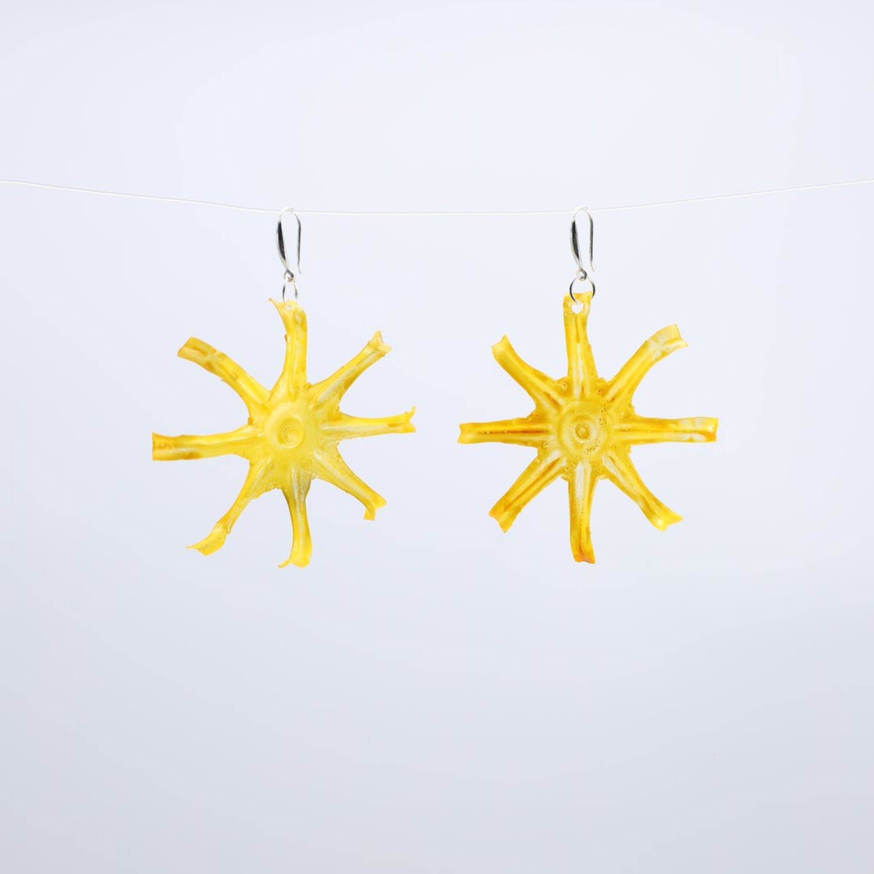 Orecchini Aqua Starfish - Dipinti a mano - Giallo