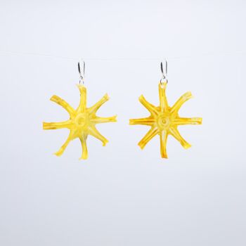 Boucles d'oreilles Aqua Starfish - Peintes à la main - Jaune