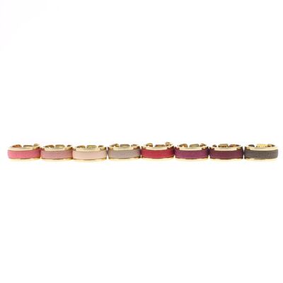 Pack 8 Rings Ribbon 4mm Harmony of red-Yellow Gold