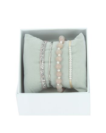 Strass Box Jonc Fil Beige Rose 1-Palladium 1