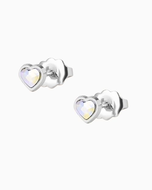 Boucles d oreilles Coeur Palladium