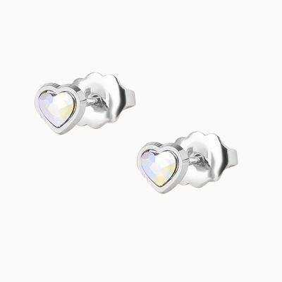 Boucles d oreilles Coeur Palladium