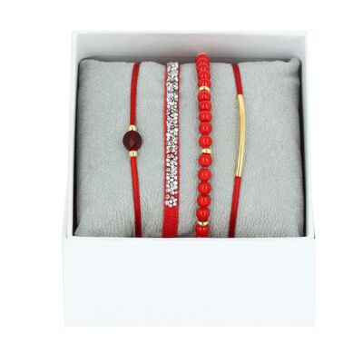 Strass Box La Re-Belle Red-Yellow Gold