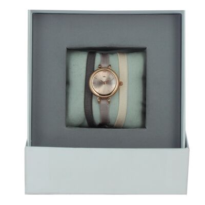 Watch Box Ribbon Icy Brown / Rosy Beige 1 / Rose 08-Pink / Rose Gold