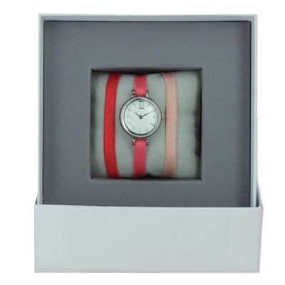 Watch Box Ribbon Coral / Light Coral / Rose 5-White / Palladium