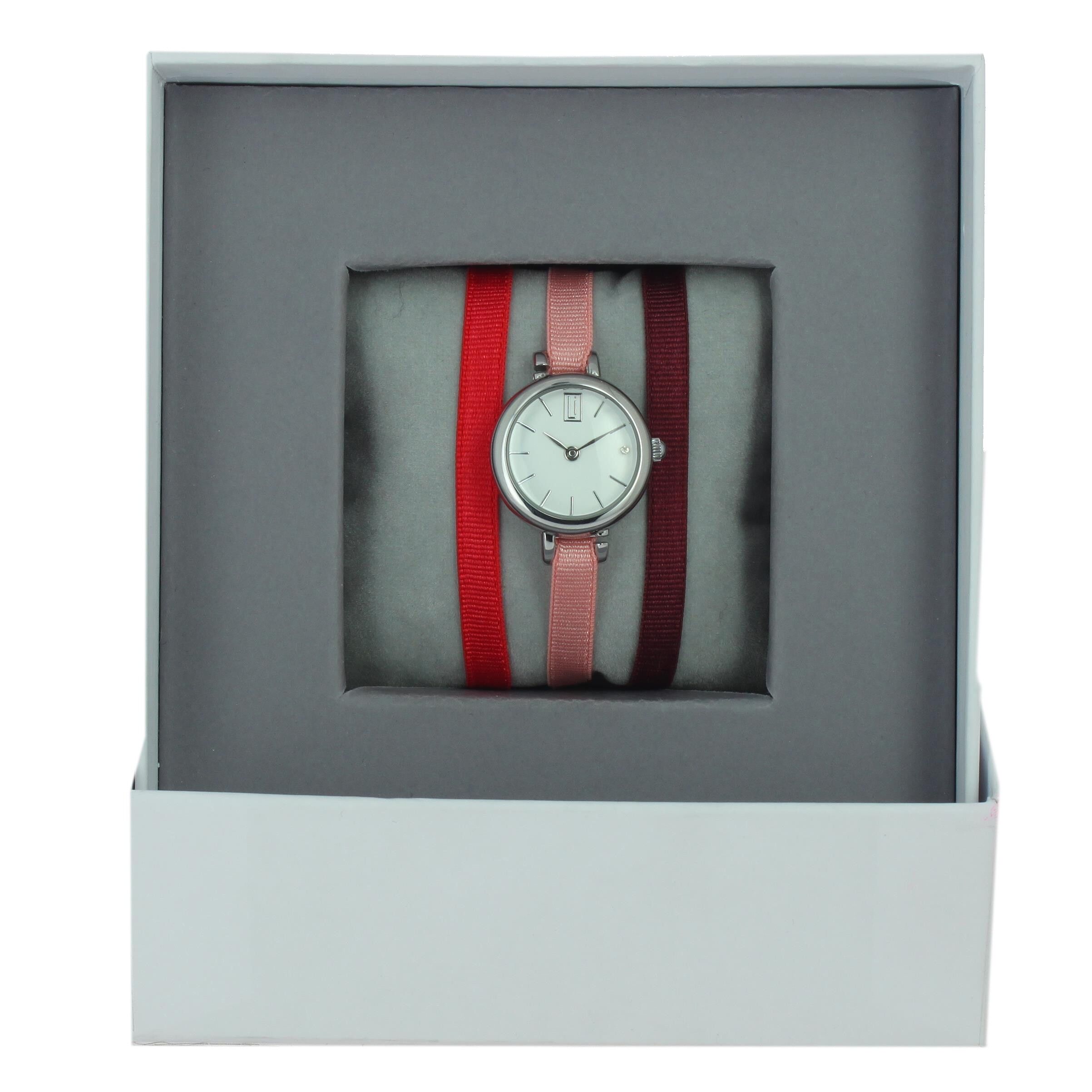 Buy wholesale Watch Box Red Ribbon Rose2 Dark Bordeaux White