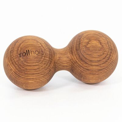 legno rotolante doppia palla rovere