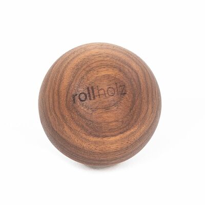 rolling wood ball 7cm walnut