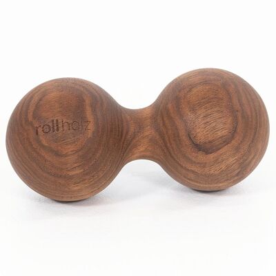 rolling wood double ball walnut