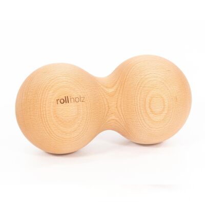 Rolling wood double ball beech 10cm
