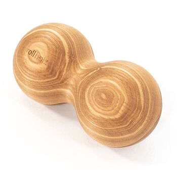 Bois à rouler double boule frêne 10cm 2