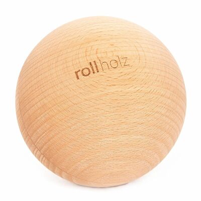 rolling wood ball 10cm beech