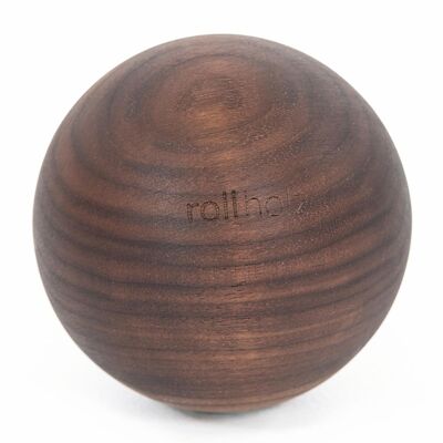 rolling wood ball 10cm walnut