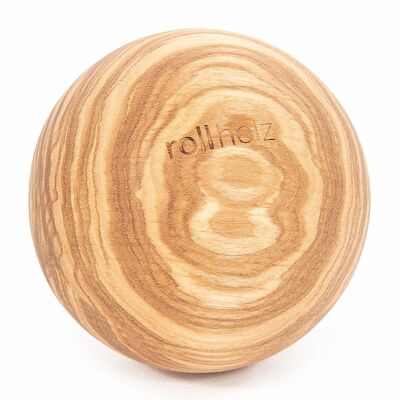 bola de madera rodante de ceniza de 10 cm