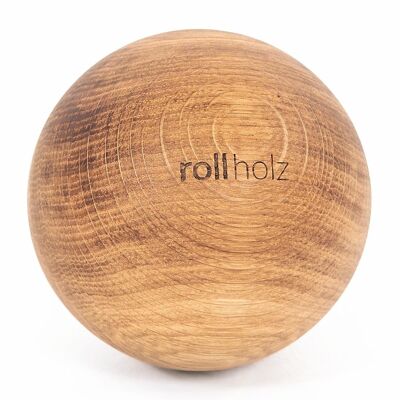 boule de bois roulante 10cm chêne