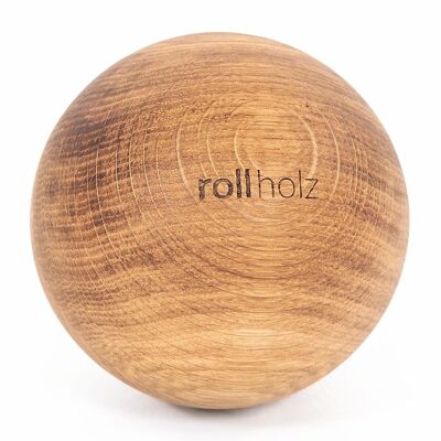 rolling wood ball 10cm oak