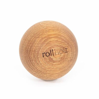 boule de bois roulant 7cm chêne