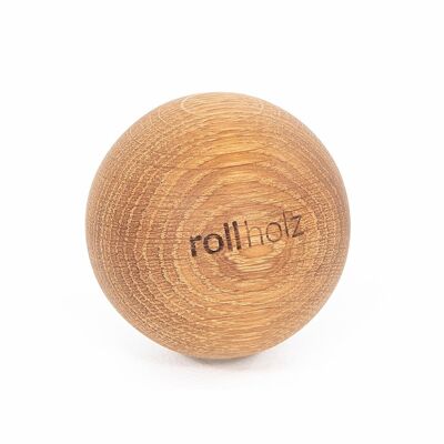 rolling wood ball 7cm oak