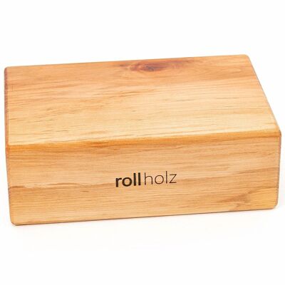 rolling wood yoga block