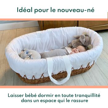 Couffin bébé bambou fabriqué en France 7
