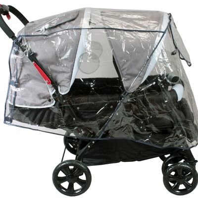 Regenschutz für Doppelkinderwagen