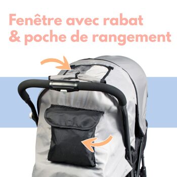 Poussette double pour enfants d'âges rapprochés (habillage pluie inclus) 5